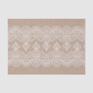 Shabby Chic Burlap- en Lace-papier Tissuepapier