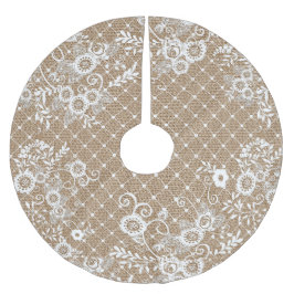 Shabby Chic Burlap & Lace Tree Rok Kerstboom Rok