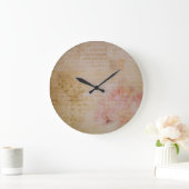  Shabby Chic Butterfly Antiek Script Grote Klok (Huis)