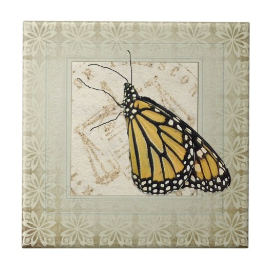 Shabby Chic Butterfly Tegeltje (Voorkant)
