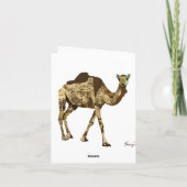 Shabby Chic Camel gepersonaliseerde briefkaart (Achterkant)