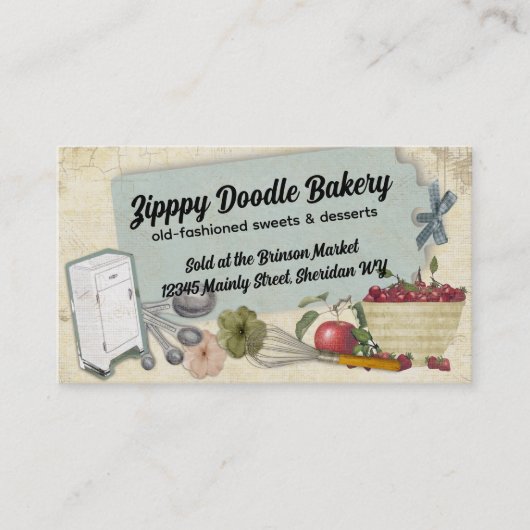 Shabby chic cerise glace cuisine cuisson cartes bi (Devant)