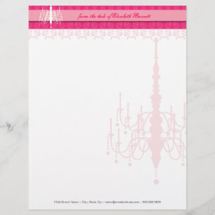 Shabby Chic Chandelier Letterhead Custom Briefhoofd