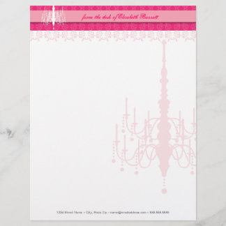 Shabby Chic Chandelier Letterhead Custom Briefhoofd