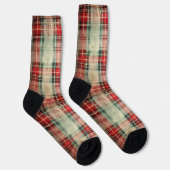 Shabby Chic Christmas Tartan Sokken (Rechts)