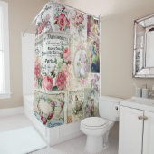 Shabby chic collage,country victorian,decoupage, b douchegordijn (In situ)