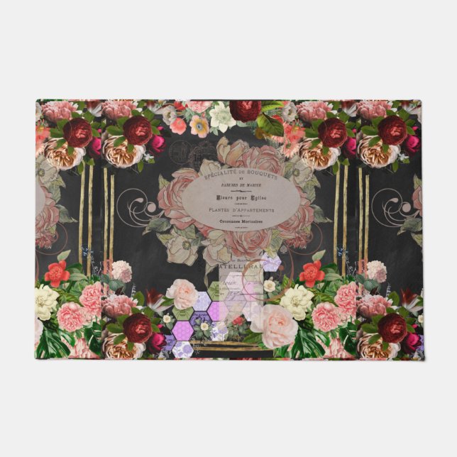 Shabby chic collage, French chic, country rustic,f Deurmat (Voorkant)