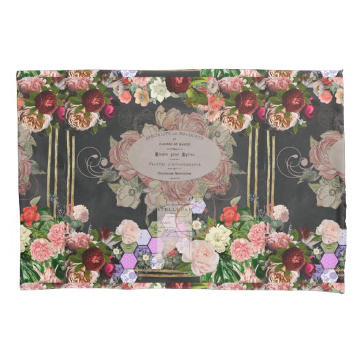 Shabby chic collage, French chic, country rustic,f Kussensloop (Voorkant)