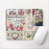 Shabby chic collage, land Victoriaans, ontkoppelin Muismat (Met muis)