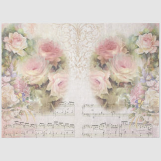 Shabby Chic Collage Serie Ontwerp 4 Tissuepapier