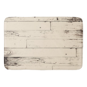 Shabby Chic Cream Yellow Wood Rustige Farmhouse Badmat