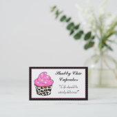 Shabby Chic Cupcake Visitekaartjes (Staand voorkant)
