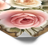 Shabby Chic Decoupage Rozen Wall Art Poster (Hoek)