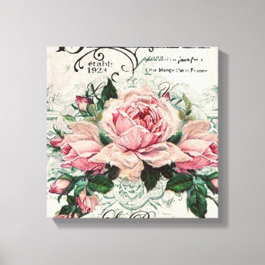shabby chic, decoupage, victorian, french chic, pa canvas afdruk (Voorkant)