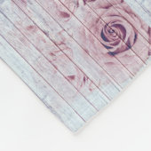Shabby Chic Dusky Roses Fleece Deken (Hoek)