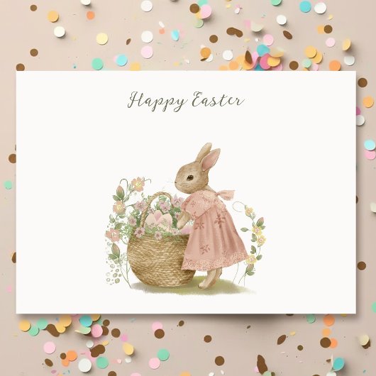 Shabby Chic Easter Rabbit Feestdagen Kaart