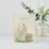 Shabby Chic Easter Rabbit Holiday Kaart (Staand voorkant)