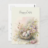 Shabby Chic Easter waterverf Briefkaart (Voorkant / Achterkant)