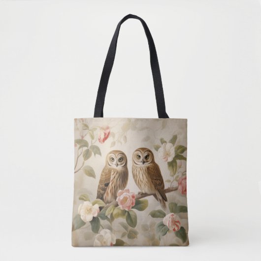 Shabby Chic Elegant Uilen Draagtas (Voorkant)