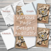 Shabby Chic en bogen op Hessiaanse herinneringen Notitieboek