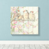  Shabby Chic Faded Floral Design Canvas Afdruk (Insitu (Houten vloer))