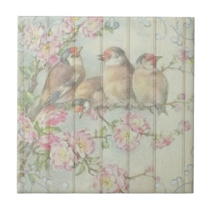  Shabby Chic Faded Floral Design Tegeltje