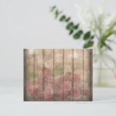  Shabby Chic Faded Red Roses Feestdagenkaart (Staand voorkant)