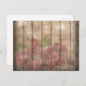  Shabby Chic Faded Red Roses Feestdagenkaart (Voorkant / Achterkant)