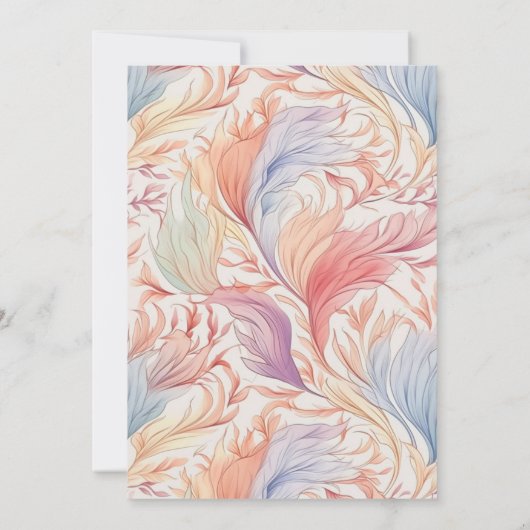 Shabby Chic Faire-part de mariage Fleur sauvage (Dos)