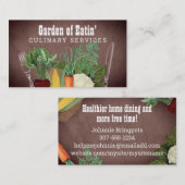 Shabby chic fermiers marché bio chef cartes biz (Devant / Derrière)