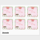 Shabby Chic Fête des mariées stickers thé fête (Feuille)