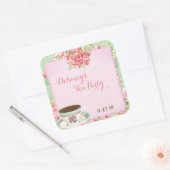 Shabby Chic Fête des mariées stickers thé fête (Enveloppe)