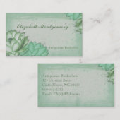 Shabby Chic Fleurs Vintages Cartes de visite (Devant / Derrière)