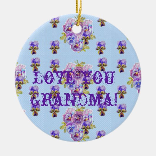 Shabby Chic Floral Aimer You Grand-mère Décoration (Devant)