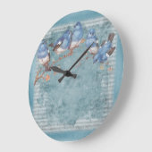 Shabby Chic Floral Birds Large Cloc Grote Klok (Hoek)