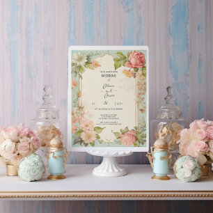 Shabby Chic Floral bruiloft uitnodiging