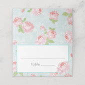 Shabby Chic Floral Cartes de Place (Extérieur déplié)