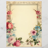 Shabby Chic Floral Junk Journal Stationery (Voorkant)