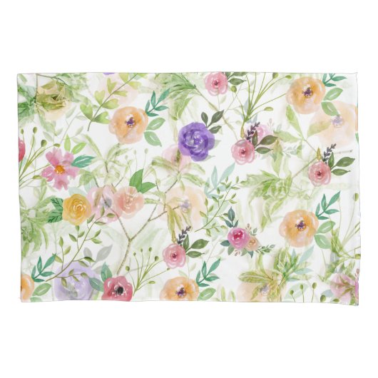 Shabby Chic Floral Kussensloop (Voorkant)