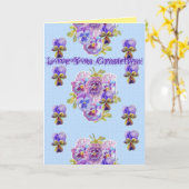 Shabby Chic Floral Love You Grand-mère Carte d'ann (Fleur jaune)