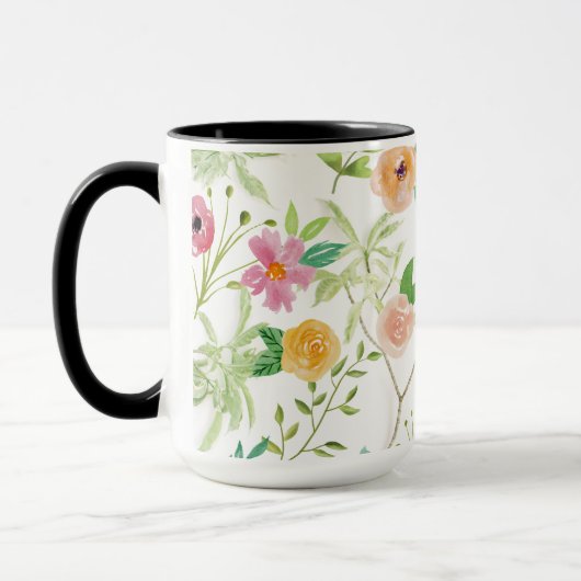 Shabby Chic Floral Mok (Links)