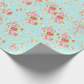 shabby chic floral roos wrappers cadeaupapier (Hoek)