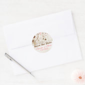  Shabby Chic Floral Save the Date Sticker (Envelop)