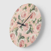 Shabby Chic Floral Wall Clock Grote Klok (Hoek)