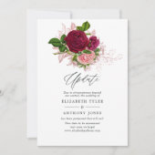  Shabby-Chic Floral Wedding Update Kaart (Voorkant)