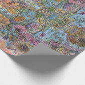 Shabby Chic Flower Garden Waterverf Schilderij Cadeaupapier (Hoek)