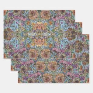 Shabby Chic Flower Garden Waterverf Schilderij Inpakpapier Vel