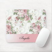 Shabby Chic Flowers-Personalized Muismat (Met muis)