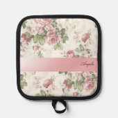  Shabby Chic Flowers-Personalized Pannenlap (Voorkant)