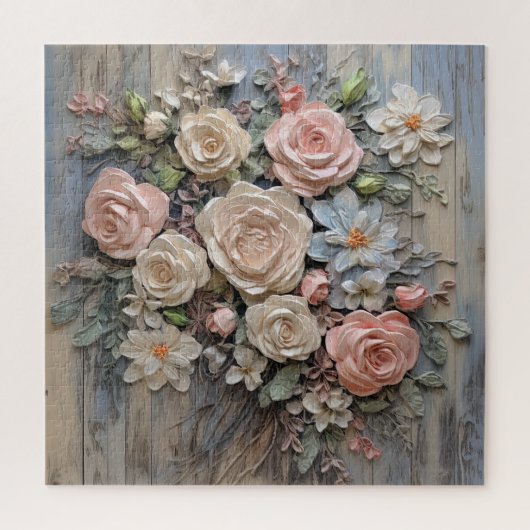 Shabby Chic Flowers Puzzle (Vertical)